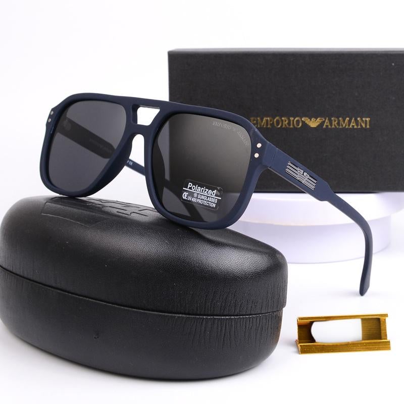 Armani Men's Ea4129 Square Sunglasses Blue - Image 1