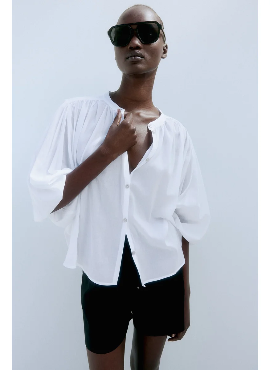 اتش اند ام Balloon-Sleeved Blouse