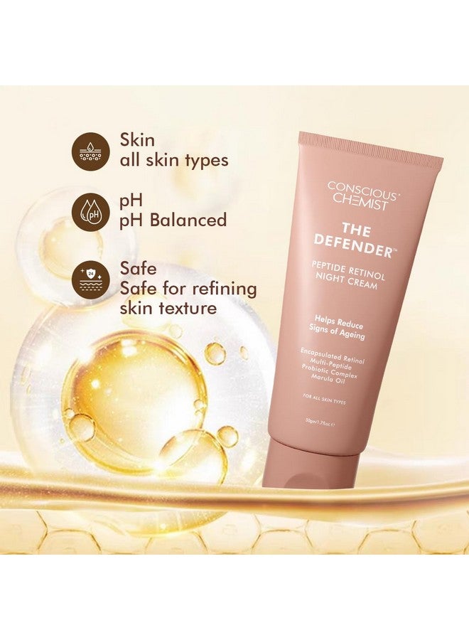 كيميائي واعي كريم مرطب | 50 جرام | كريم ريتينول الليلي، كريم للوجه للرجال والنساء، كريم مضاد للشيخوخة متعدد الببتيدات، يقلل من الخطوط الدقيقة وخطوط العنق والتجاعيد، لجميع أنواع البشرة - ذا ديفيندر - Image 2