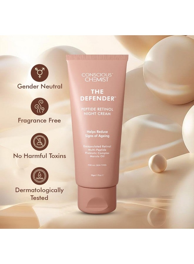 كيميائي واعي كريم مرطب | 50 جرام | كريم ريتينول الليلي، كريم للوجه للرجال والنساء، كريم مضاد للشيخوخة متعدد الببتيدات، يقلل من الخطوط الدقيقة وخطوط العنق والتجاعيد، لجميع أنواع البشرة - ذا ديفيندر - Image 5