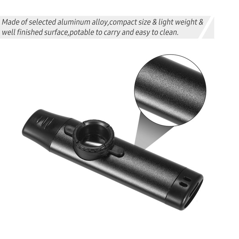 Aluminum Alloy Kazoo Woodwind Instrument Musical Instrument for Beginners Black - Image 3