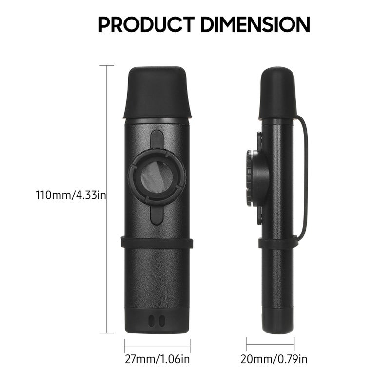 Aluminum Alloy Kazoo Woodwind Instrument Musical Instrument for Beginners Black - Image 2