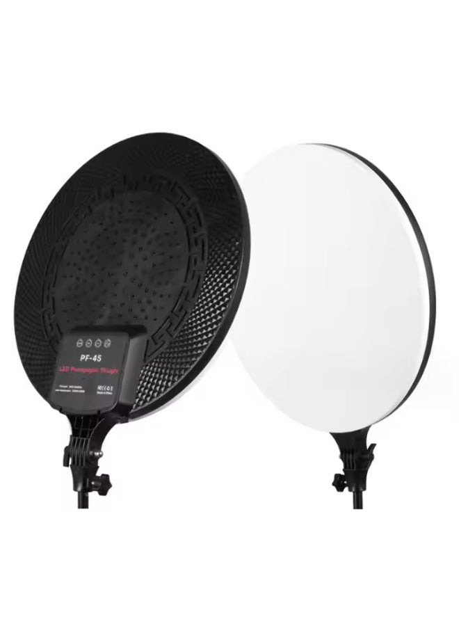 PF-45 Photography Light – 18″ 60W High Brightness Full-Screen Circular Fill Light for Streaming & Beauty