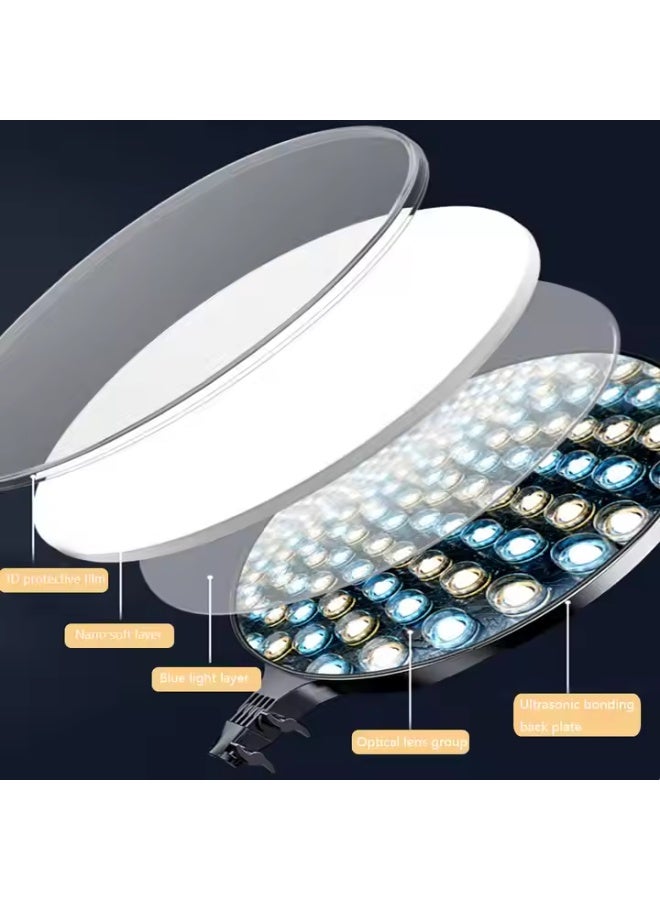 PF-45 Photography Light – 18″ 60W High Brightness Full-Screen Circular Fill Light for Streaming & Beauty
