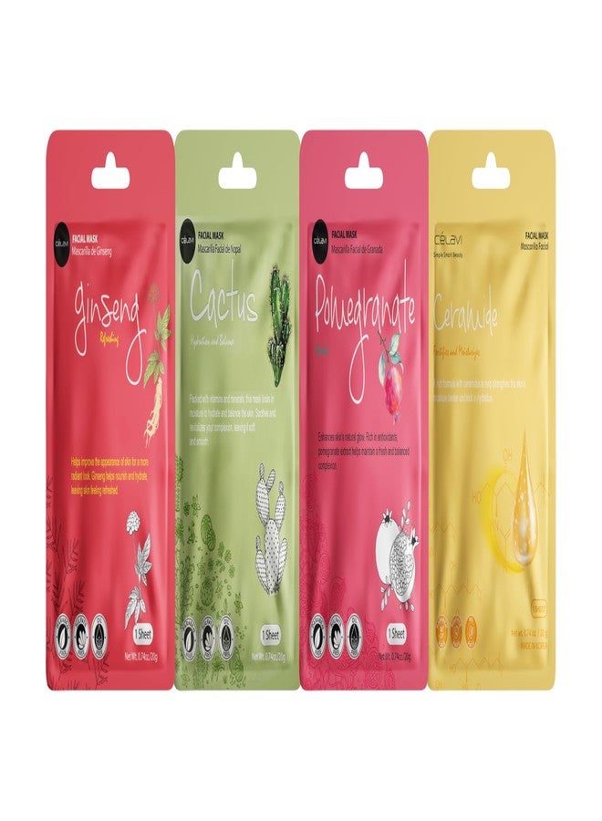 Celavi Cosmetics K-Beauty Skincare Essence Facial Face Mask Korea Skin Care Moisturizing C Set 12 Pack - Image 3