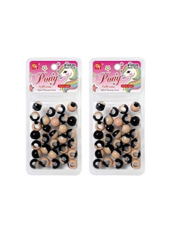 60 Pcs Beads Jewelry Making Kit Diy Hair Braiding Bracelet Ornaments Crafts Extra Large Round Two Tone Pony +2 Beaders Included (Black/Nude) - pzsku/ZA06785B42AE613568EDEZ/45/_/1733730332/06557d70-9308-4879-9b79-5beda71333cb