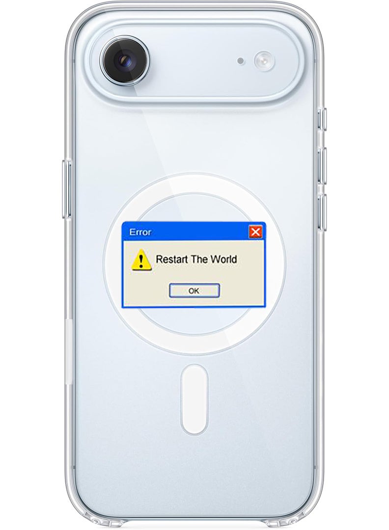 Theodor Magnetic Case for Apple iPhone 17 Air Compatible with MagSafe Wireless Charging, Shockproof Phone Bumper Cover - Restart the world - Image 1