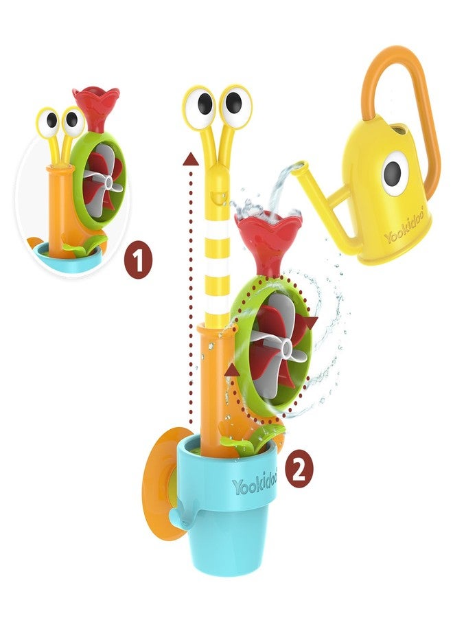 Yookidoo Garden Kids Adventure Pop-Up Water Snail - Cute Snail Flowerpot Bath Toy for r Babies & Toddlers / Kids 1,2,3 Year Olds. Safe & Fun Learning Tub Play - Image 4