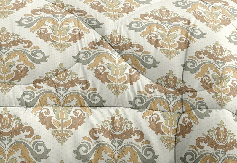 TIB Glace Cotton Geometric Duvet Cover King Size | Blanket Cover Double Bed | Quilt Cover Double Bed with Zipper 140 GSM, 90x100, Abstract Beige, 140 TC - Image 3