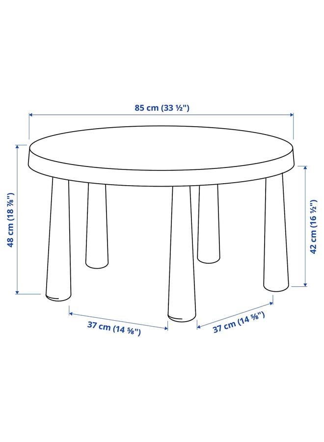 Zaboon Children'S Table, In/Outdoor/Light Blue, 85 Cm - Image 4