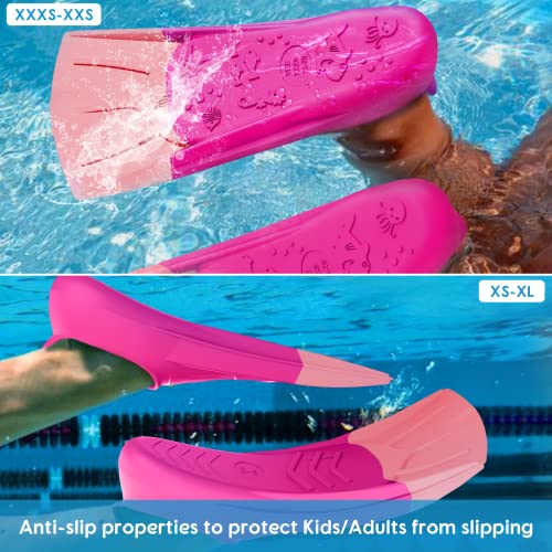 Gintenco Swim Fins, Swim Training Fins for Snorkeling Swimming Diving, Travel Size Flippers with Bag，Floating Fins for Adults Men Women Kids - Image 3