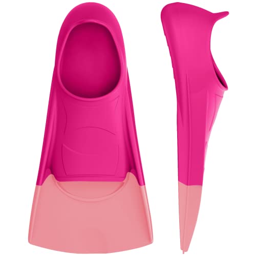 Gintenco Swim Fins, Swim Training Fins for Snorkeling Swimming Diving, Travel Size Flippers with Bag，Floating Fins for Adults Men Women Kids - Image 1