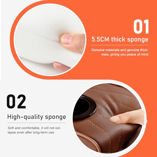 Qurbuns Car Center Console Cover, Microfiber Leather Car Armrest Cover, Multifunctional Armrest Storage Box with 2 Storage Bags, Cup Holders, Tissue Box Slot, Universal for Most Cars (Coffee) - Image 3