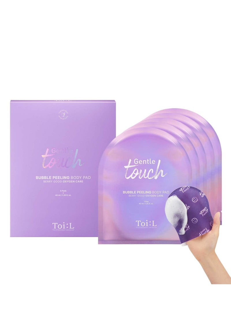 TOI:L Gentle Touch Bubble Peeling Body pad(5pads), Body Scrub, Exfoliating Mitt for Body, Exfoliating gloves, washcloth, body loofah, dense bubble bath, bath shower, kp bump eraser  - Image 1