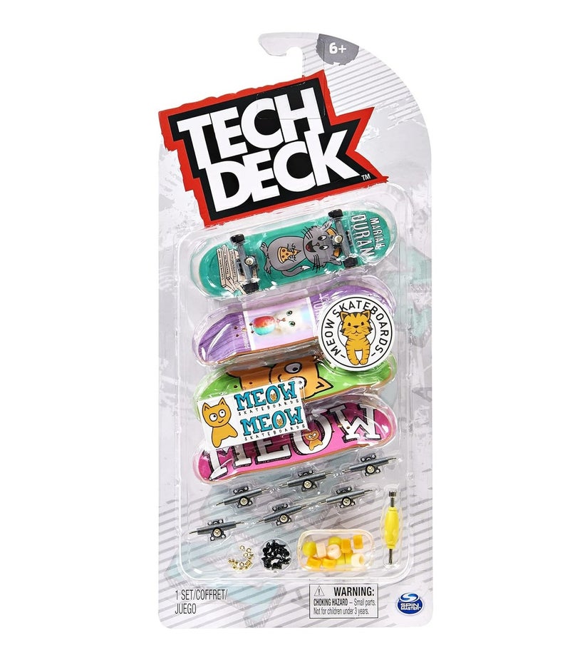 تيك ديك ألواح تزلج صغيرة 96 مم - عبوة من 4 قطع، قطعة واحدة فقط، متنوعة/قد يختلف التصميم - Image 1