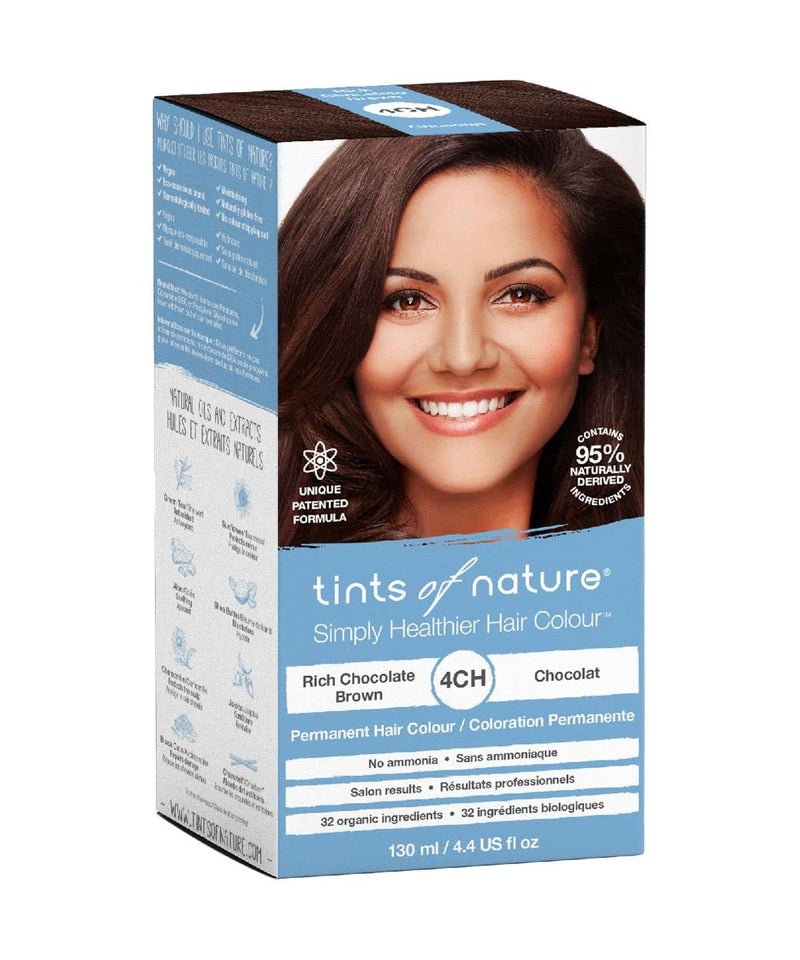 Tints of Nature 4CH Rich Chocolate Brown Permanent Hair Dye, Nourishes Hair and Covers Greys, Ammonia-Free, 4.4 fl oz - Image 2