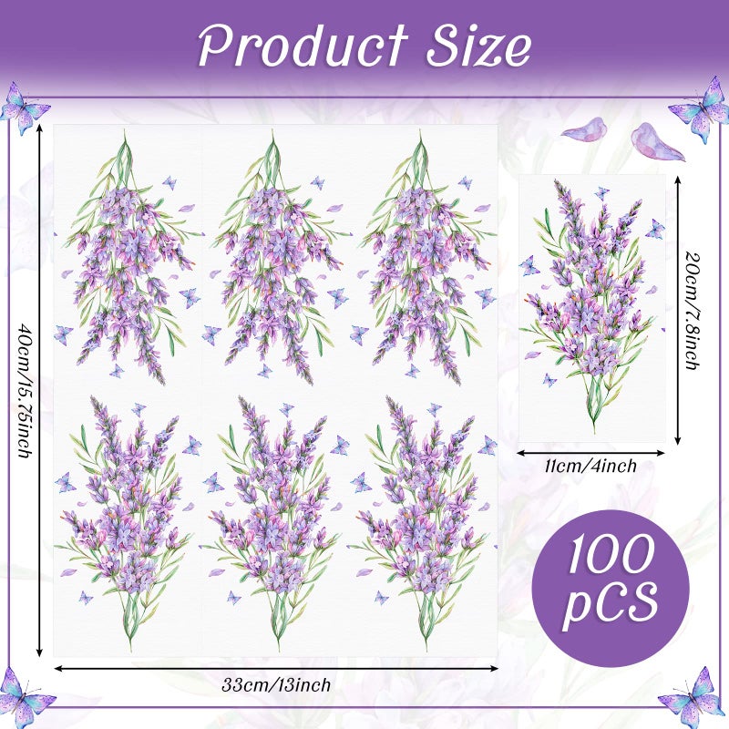 Sinmoe 100 Pack Floral Napkins Disposable Paper Hand Towels 2 Ply Decorative Dinner Guest Towels Flower Cocktail Napkins for Bathroom Toilet Powder Room Wedding Bridal Shower Birthday (Floral) - Image 4