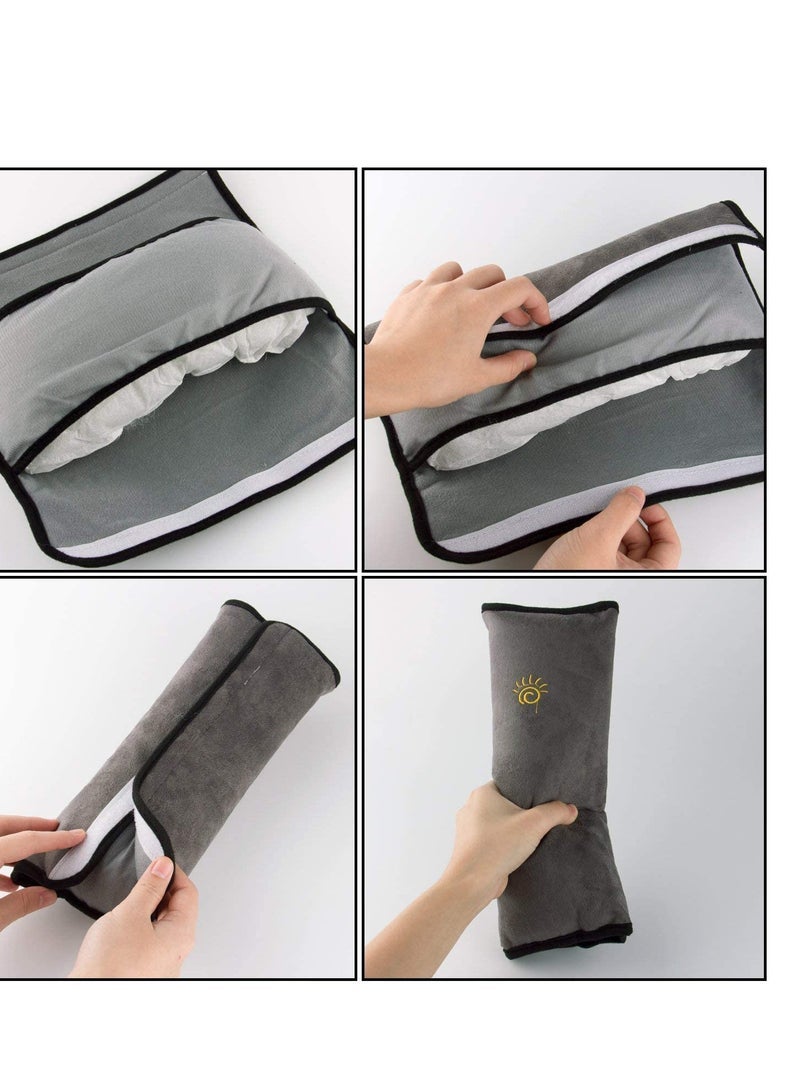 Seat Belt Adjuster and Pillow with Clip for Kids Travel, Neck Support Headrest Seatbelt Pillow Cover & Seatbelt Adjuster for Child, Car Seat Strap Cushion Pads for Baby Short People Adult - Image 5