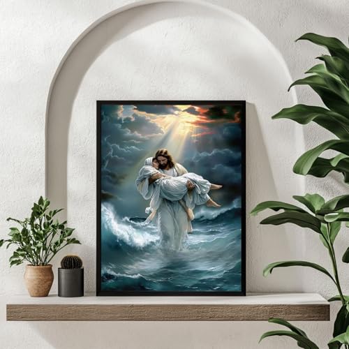 Mandun Jesus Diamond Painting Kits for Adults,Jesus Diamond Art Kits for Adults, DIY 5D Diamond Painting Kits for Beginners Home Wall Decor 12x16inch - Image 4