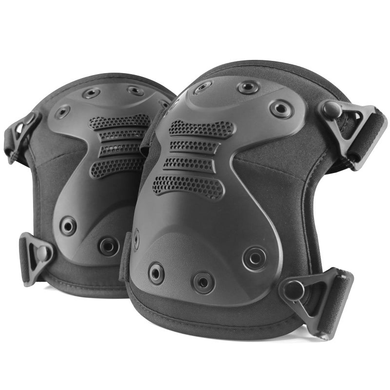 BZTAC Tactical Professional Combat Knee Protective Pads Set Advanced Tactical Gear Set for Outdoor CS Paintball Game Cycling Safety Skateboarding Gear Skates Airsoft Hunting Knee Protection Guard Pads - Image 1