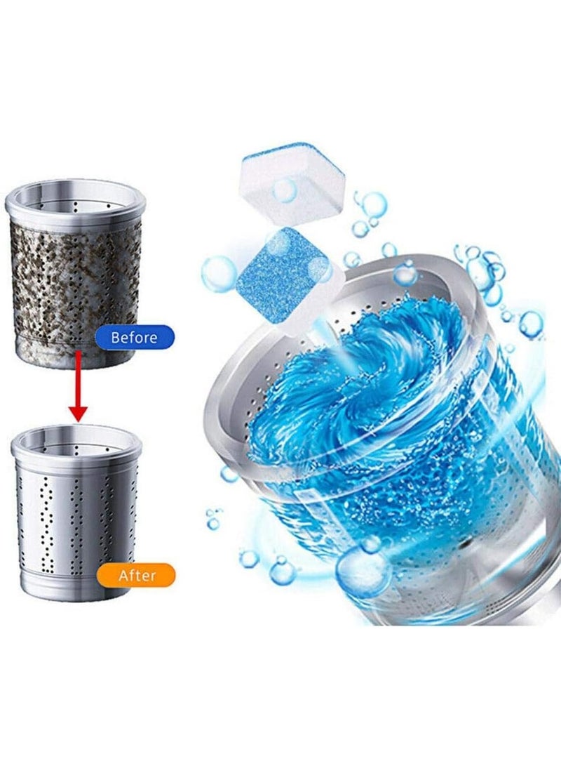 Washing Machine Cleaner - 12 Pcs Washing Cleaning Detergent Effervescent Tablet Washing Machine Slot Cleaning Tablet - Image 1