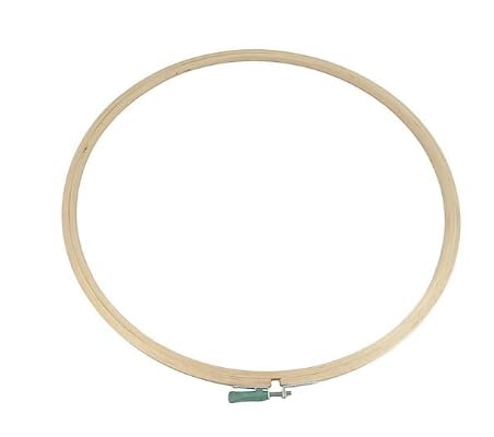 The Giftery Wooden Hoop Ring Frame 18 Inch 1 Piece with Iron Key Tightener Embroidery Frame (Pack of 1) 