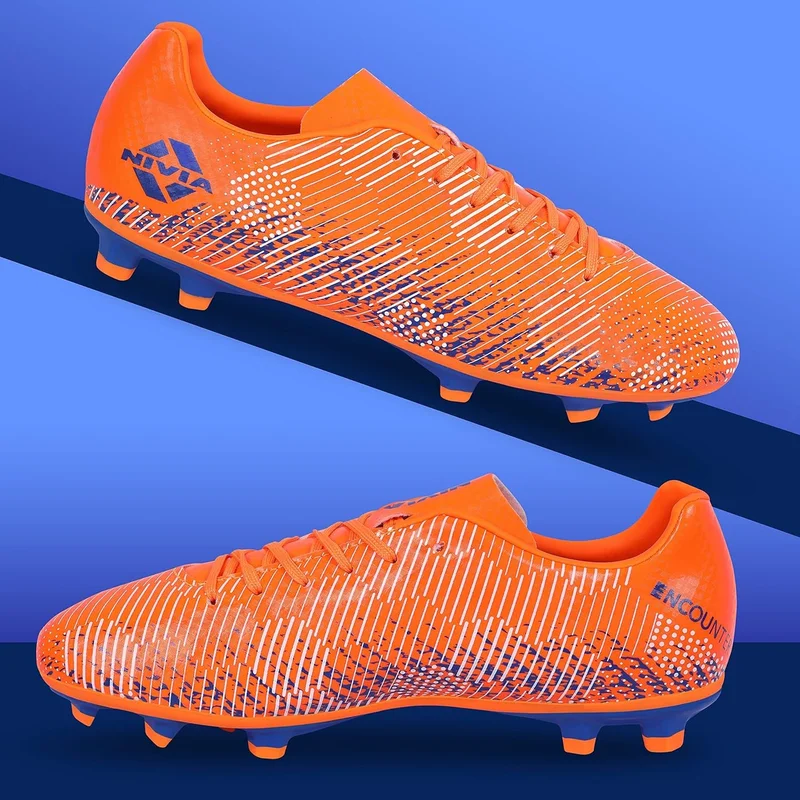 Nivia  Men's Encounter Football Shoes - R.Blue/Orange for Men | Best Price UAE