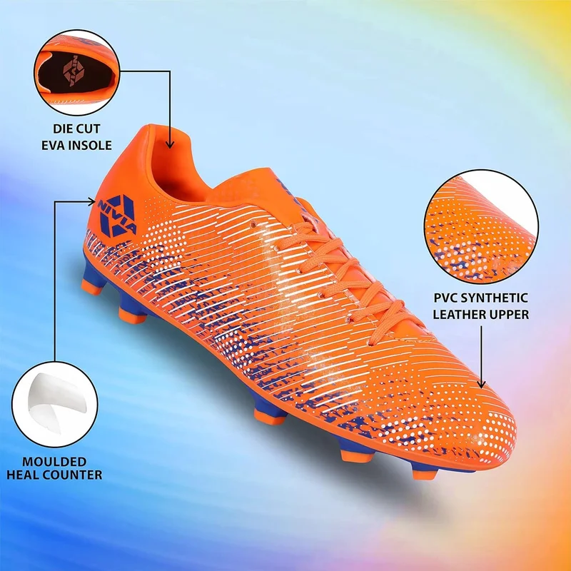 Nivia  Men's Encounter Football Shoes - R.Blue/Orange for Men | Best Price UAE