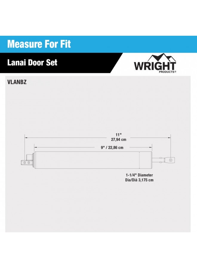 Wright Products مجموعة أبواب رايت برودكتس فلانبيز لانا، برونزي - Image 3