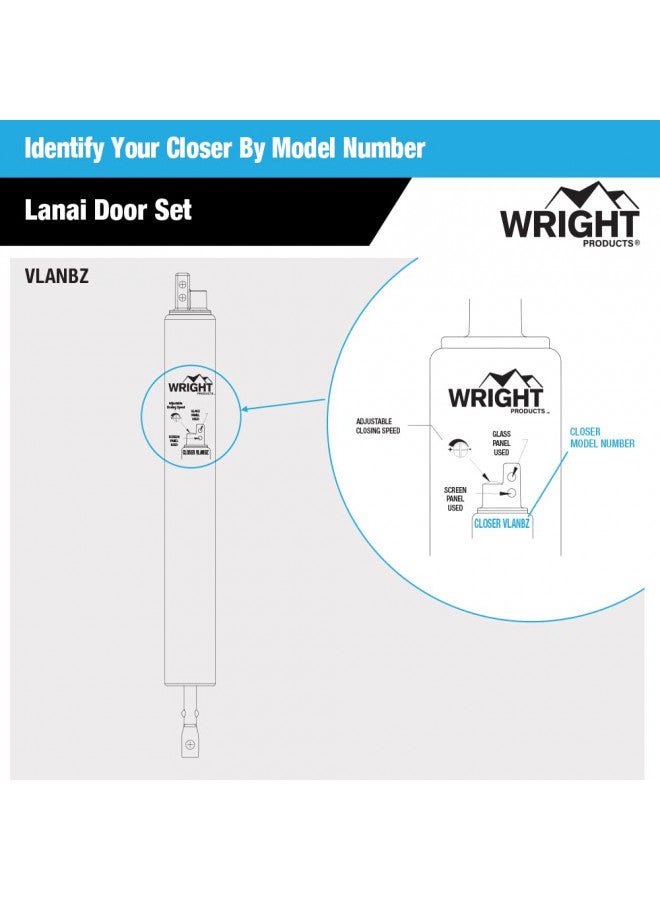 Wright Products مجموعة أبواب رايت برودكتس فلانبيز لانا، برونزي - Image 2