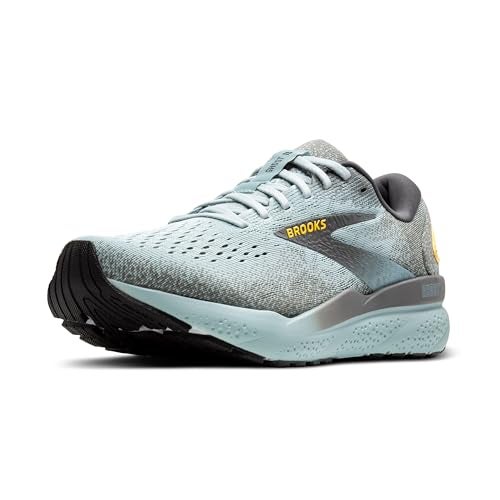Brooks Men’s Ghost 16 Neutral Running Shoe - Cloud/Grey/Gold - 11 Medium - Image 1