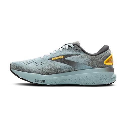 Brooks Men’s Ghost 16 Neutral Running Shoe - Cloud/Grey/Gold - 11 Medium - Image 5