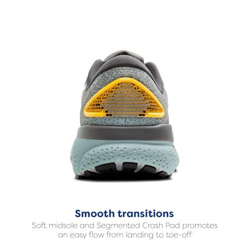 Brooks Men’s Ghost 16 Neutral Running Shoe - Cloud/Grey/Gold - 11 Medium - Image 3