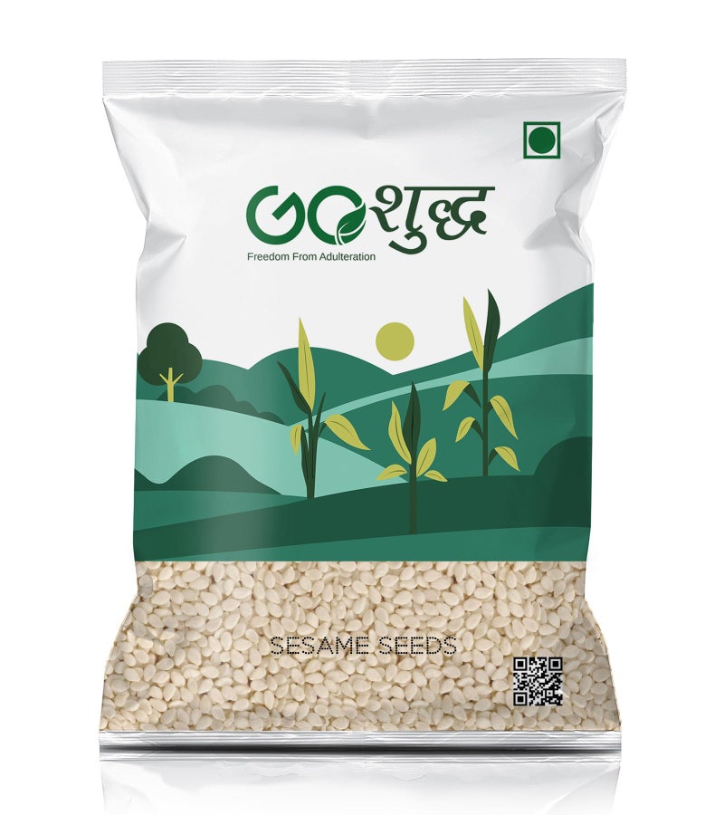 Goshudh White Sesame Seeds 1 kg Pack | Safed Till Seeds - Image 1