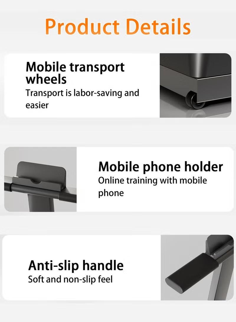 الحلم جهاز المشي القابل للطي 2.25 حصان، جهاز المشي 2 في 1 تحت المكتب، لوح المشي المحمول، جهاز التحكم عن بعد، شاشة LED، بوزن 265 رطلاً، المشي والركض للمكتب المنزلي - Image 2