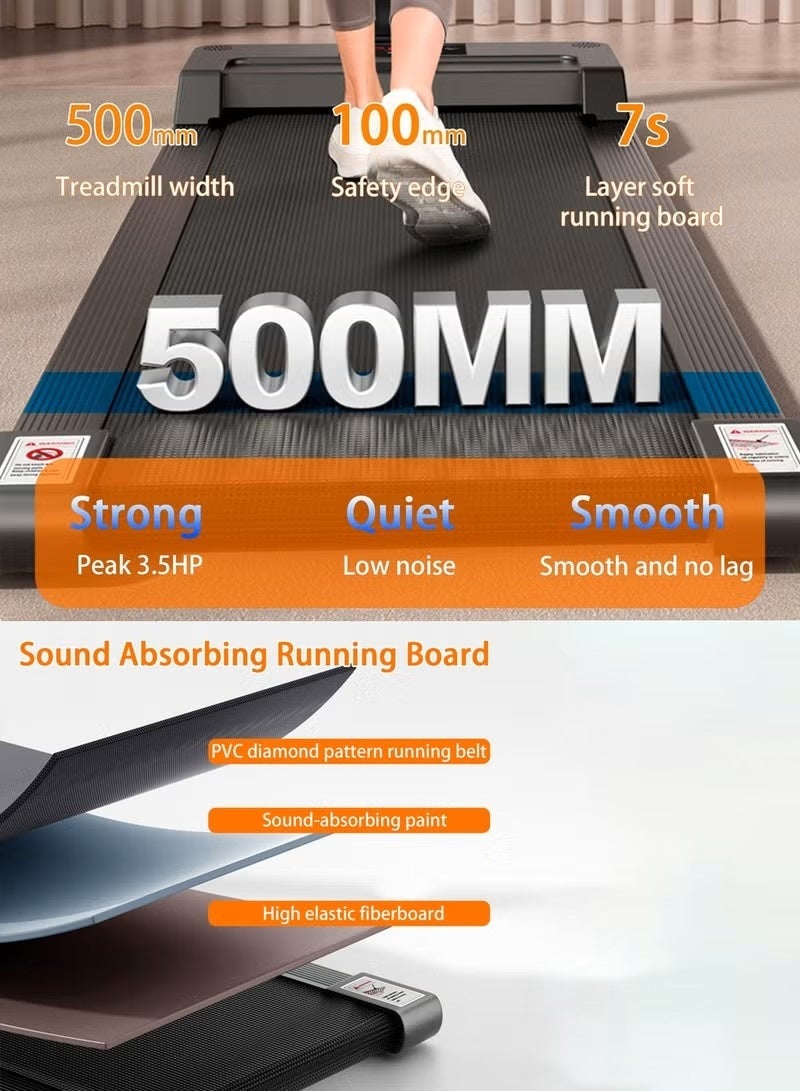 الحلم جهاز المشي القابل للطي 2.25 حصان، جهاز المشي 2 في 1 تحت المكتب، لوح المشي المحمول، جهاز التحكم عن بعد، شاشة LED، بوزن 265 رطلاً، المشي والركض للمكتب المنزلي - Image 3