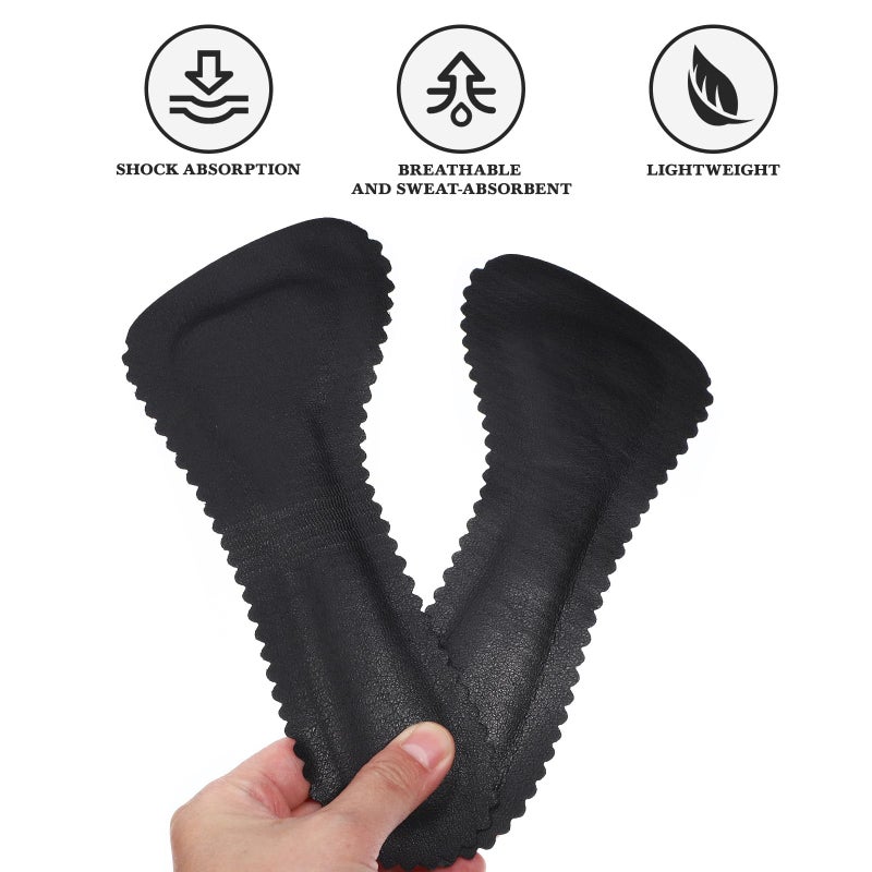 Black Anti Slip High Heel Insoles Self Adhesive Breathable Cushions Sweat Absorption - Image 5