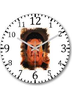 Print Shop Sylvester Stallone Rambo Wall Clock Curved Real Glass