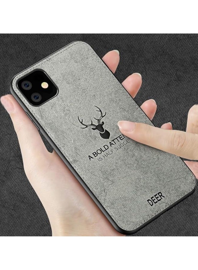 ELMO3EZZ Xiaomi Mi 11 Ultra Digital Luxury Soft Texture Patterned TPU Cloth Case, Dirt-Resistant, Anti-Shock, Anti-Fingerprint, Full Body Protective For Xiaomi Mi 11 Ultra (Grey) - Image 5