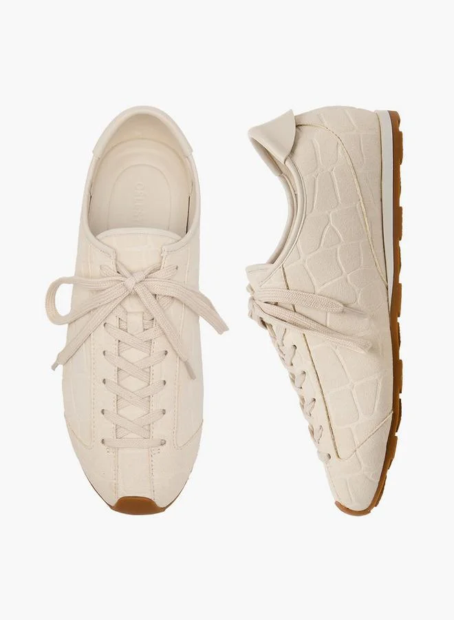 سيليست Women Textured Lace-Up Sneakers