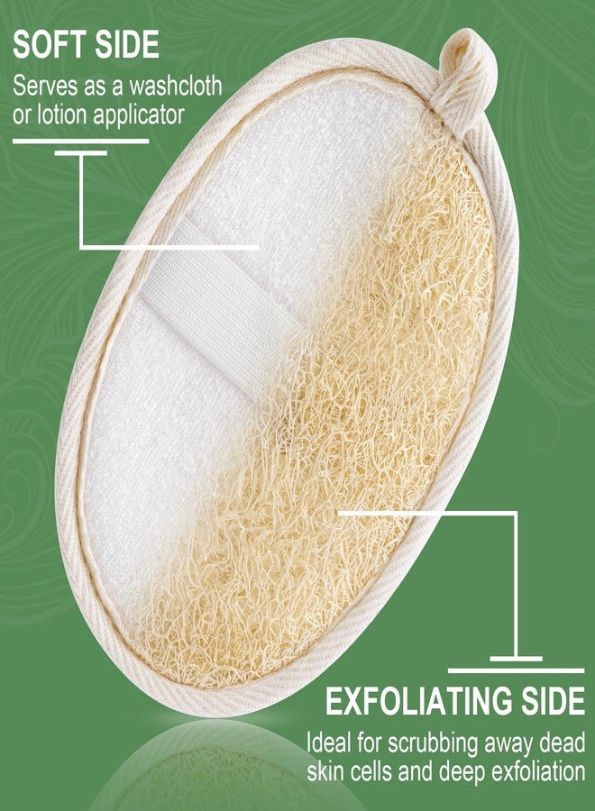SmallCat 2 Pcs Loofah for Women, Made with Biodegradable Shower Loofah, Natural Loofah Sponge, Exfoliating Body Scrubber for for Face and Body That Gets You Clean (Off-White) - Image 3