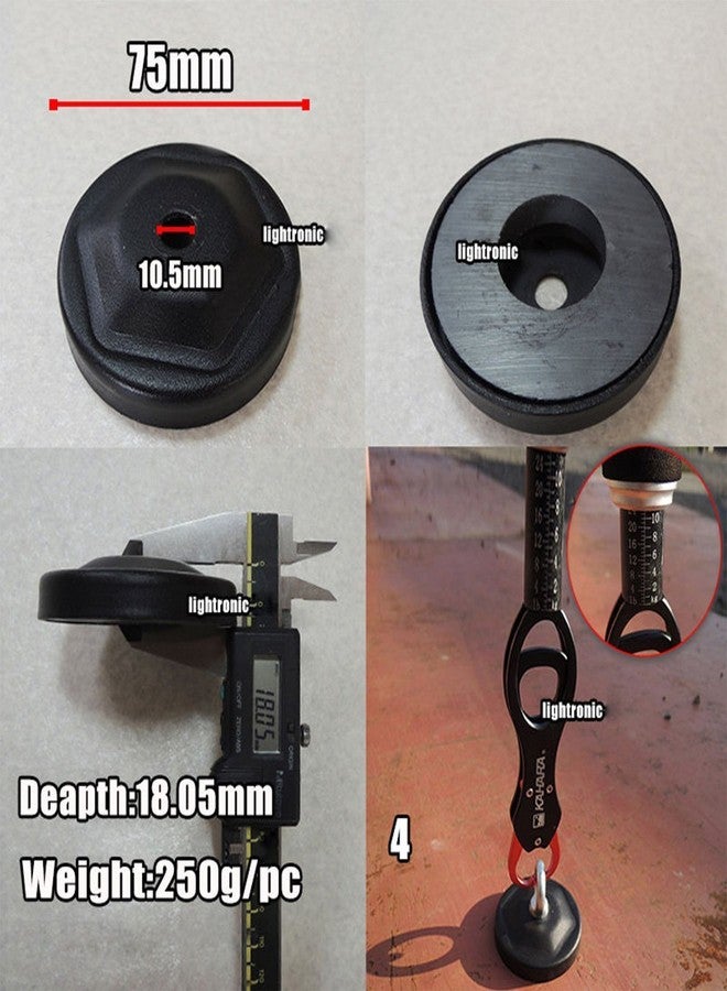 Lightronic قاعدة مغناطيسية دائرية فائقة القوة مقاس 3 بوصات، مناسبة لجميع أنواع المصابيح، لتثبيت مصابيح LED للطرق الوعرة/مصابيح العمل/قضبان الإضاءة على الأسطح الفولاذية للشاحنات وسيارات الدفع الرباعي، مع وسادة مطاطية لمنع الخدوش، عبوة من قطعتين - Image 5