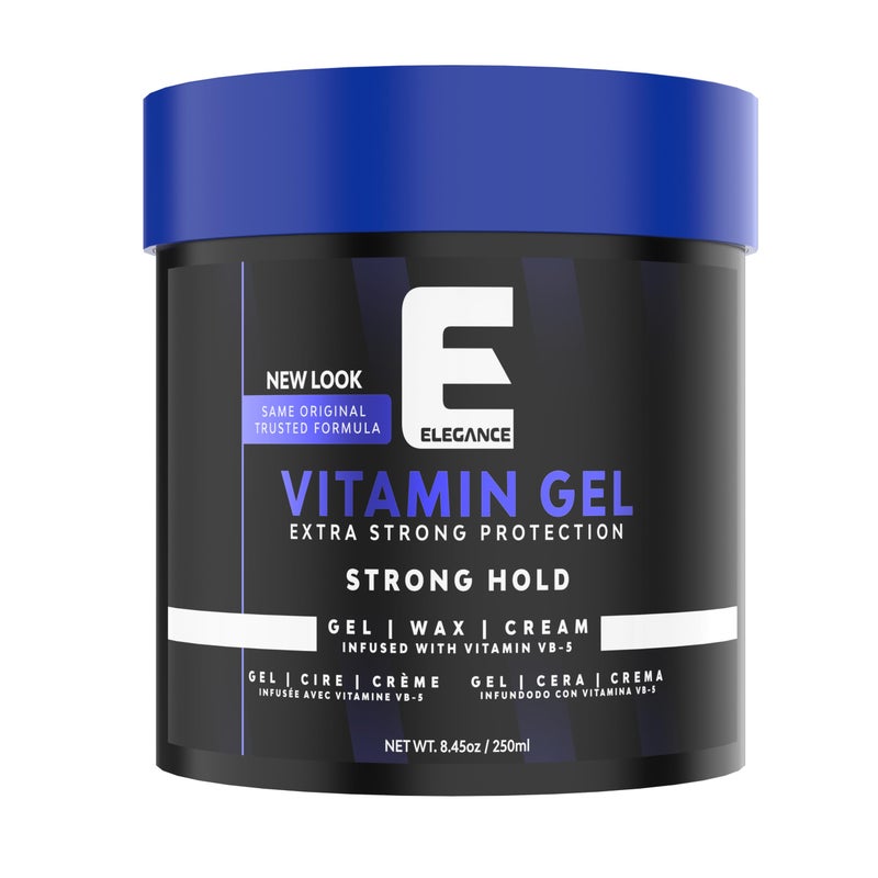 E Elegance Elegance Vitamin Gel, 8.45 Oz, Infused with Vitamin Pro-VB-5, Strong Hold Gel, Maximum Hair Protection and Natural Long Lasting Shine - Image 1
