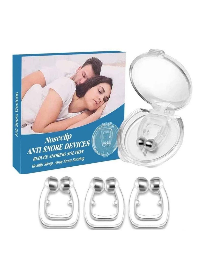 3 Pcs Silicone Anti-Snore Devices Nose Clip Relief Aids for Comfortable Sleep and Easy Breathing for Men and Women - Image 1