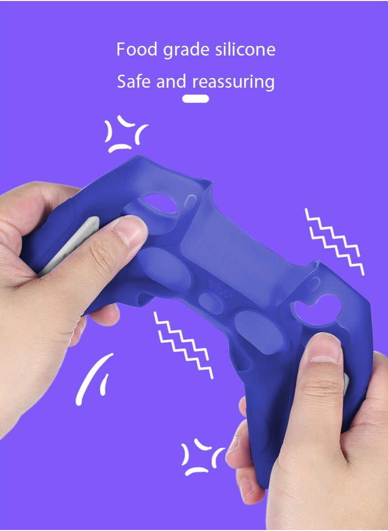 IINE Case Cover for PS5/PS5 Slim Wireless Controller for Dual Sense Leather Texture Soft Silicone Protection Anti-scratch Anti-fall Case Cover Electronic game Machine Accessories  - Image 2