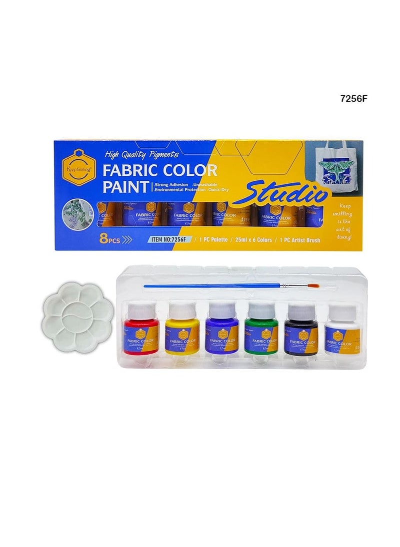 Keep smiling Fabric color set of 6 colors 25ml - No:7256F - Image 1