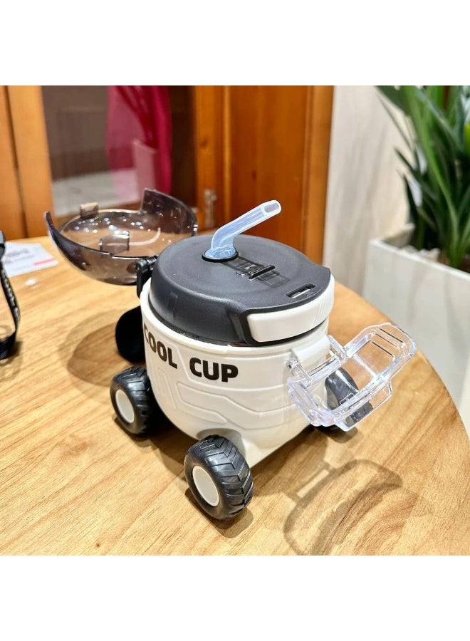 كوول زجاجة مياه بعجلات للأطفال، متعددة الألوان بسعة 550 ML ، تصميم عصري - Image 5