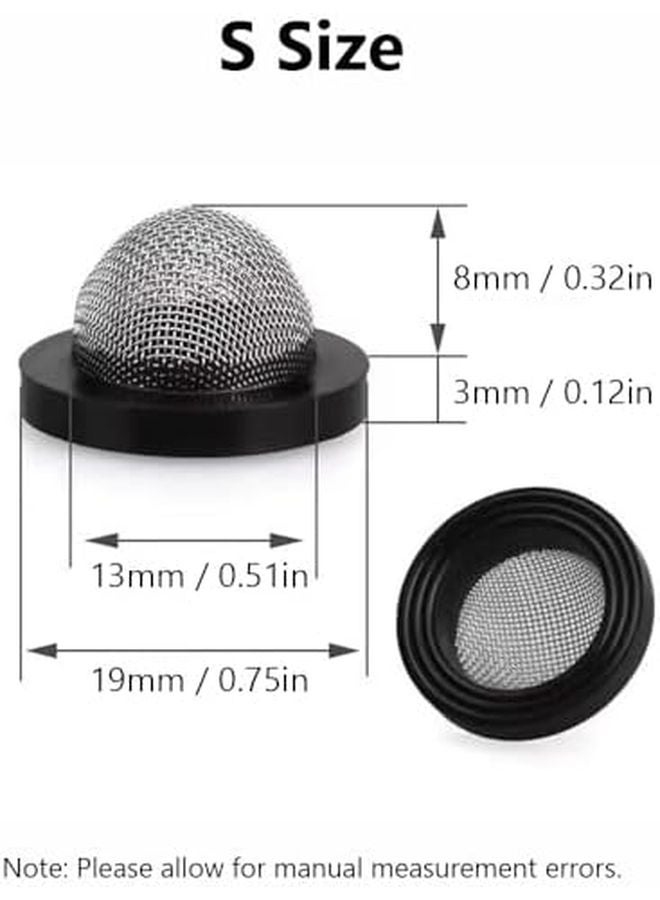 Garden Hose Filter Washers With Stainless Steel Screen 8PCS Size S - Image 3