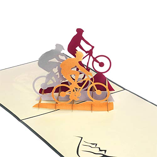 Rykamia Mountain Bike Pop Up Card, Blank Mountain Bike Card With Envelop, Bike Birthday 3D Card, Cycling Card, Card For Boss, Card For Dad, Just Because, Card for Son, Card for Outdoorsy Men Bike Gift - Image 1