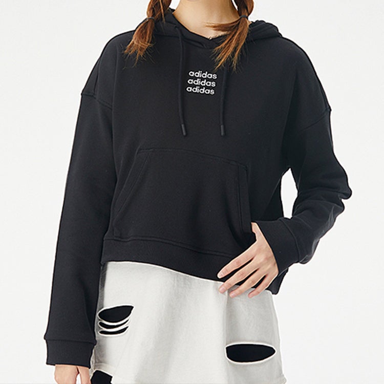 Adidas (WMNS) adidas Neo C+ Sweatshirts Asia Sizing 'Black' - Image 3